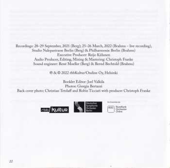 CD Johannes Brahms: Brahms/Berg Violin Concertos