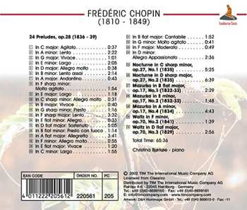 CD Frédéric Chopin: 24 Preludes Op. 28· Waltzes · Mazurkas · Nocturne