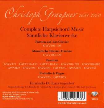 14CD/Doos Christoph Graupner: Complete Harpsichord Music = Sämtliche Klavierwerke