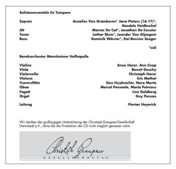 CD Christoph Graupner: Das Leiden Jesu: Passion Cantatas II