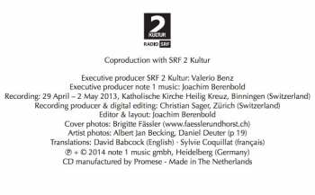 CD Christoph Graupner: Himmlische Stunden, Selige Zeiten