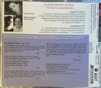 CD Christoph Graupner: Instrumental and Vocal Music, Vol. 2: Cantate, Sonate, Ouverture 