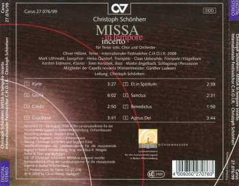 CD Christoph Schönherr: Missa In Tempore Incerto