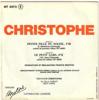 SP Christophe: Petite Fille Du Soleil