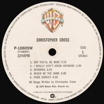LP Christopher Cross: Christopher Cross