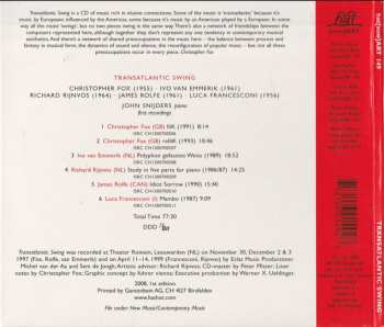 CD John Snijders: Transatlantic Swing