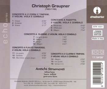 CD Christoph Graupner: Ritratti A Colori (Bläzerkonzerte)