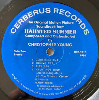 LP Christopher Young: Haunted Summer (Music From The Original Motion Picture Soundtrack)