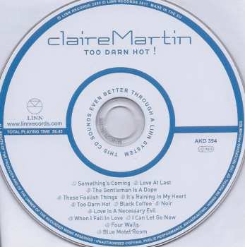 CD Claire Martin: Too Darn Hot!
