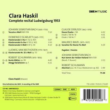 CD Clara Haskil: Recital 1953