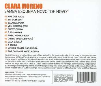 CD Clara Moreno: Samba Esquema Novo "De Novo"