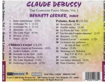 CD Claude Debussy: The Complete Piano Music, Vol. I
