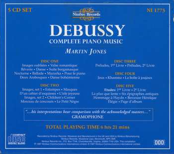 5CD/Doos Claude Debussy: Complete Piano Music