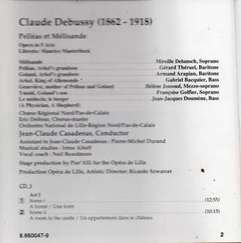 3CD Claude Debussy: Pelléas Et Mélisande 