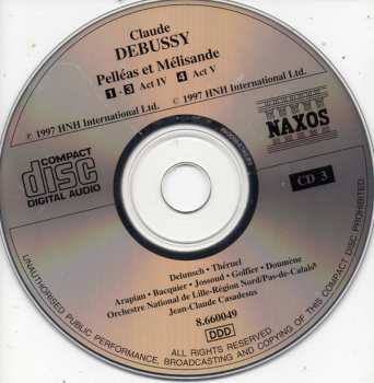 3CD Claude Debussy: Pelléas Et Mélisande 