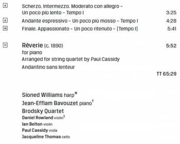 CD Claude Debussy: String Quartet - Piano Trio - Deux Dances - Rêverie 