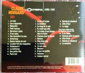2CD Claude Nougaro: Olympia - Avril 1969 - Concert Intégral + Bonus