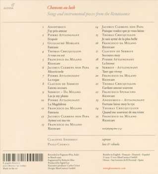 CD Paolo Cherici: Chansons Au Luth
