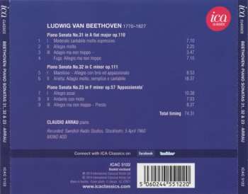 CD Claudio Arrau: Beethoven - Piano Sonatas 31, 32 & 23 'Appassionata'