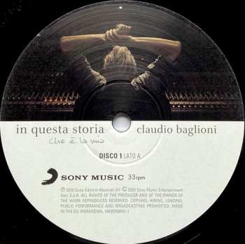 2LP Claudio Baglioni: In Questa Storia, Che È La Mia