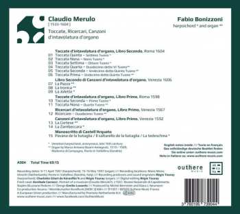 CD Fabio Bonizzoni: Toccate, Ricercari, Canzoni D'Intavolatura D'Organo