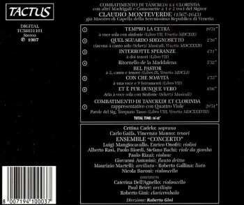 CD Claudio Monteverdi: Combattimento Di Tancredi E Clorinda Con Altri Madrigali e Canzonette a 1 e 2 Voci Del Signor Claudio Monteverde