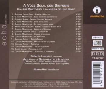 CD Claudio Monteverdi: A Voce Sola Con Sinfonie