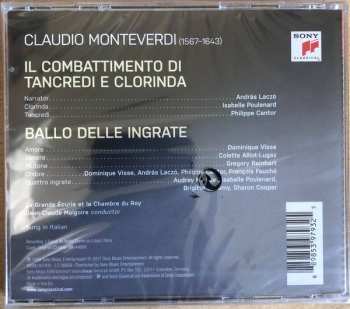 CD Claudio Monteverdi: Il Combattimento Di Tancredi E Clorinda Ballo Delle Ingrate