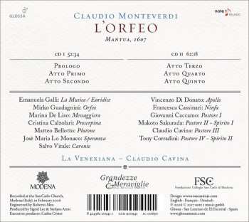 2CD/Doos Claudio Monteverdi: L'Orfeo