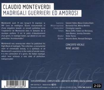 2CD Claudio Monteverdi: Madrigali Guerrieri Ed Amorosi
