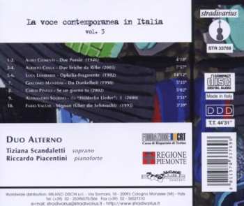 CD Duo Alterno: La Voce Contemporanea In Italia Vol. 3