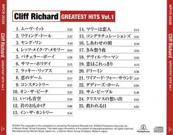 CD Cliff Richard: Greatest Hits Vol. 1