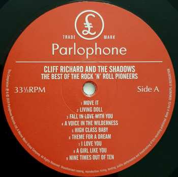 2LP Cliff Richard & The Shadows: The Best Of The Rock 'n' Roll Pioneers