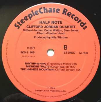 LP Clifford Jordan Quartet: Half Note