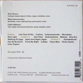 3CD/Doos Codona: The Codona Trilogy LTD