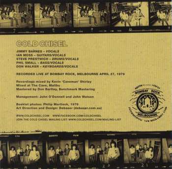 CD Cold Chisel: The Live Tapes - Vol 2