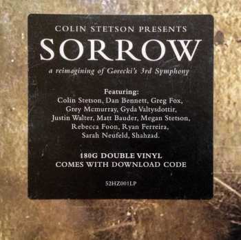 2LP Colin Stetson: Sorrow (A Reimagining Of Gorecki's 3rd Symphony)