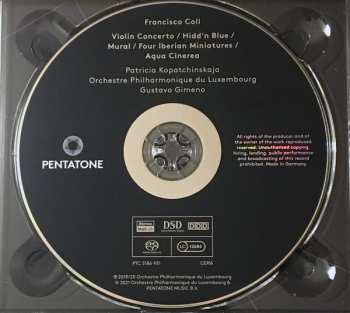 SACD Patricia Kopatchinskaja: Violin Concerto - Hidd'n Blue - Mural - Four Iberian Miniatures - Aqua Cinerea