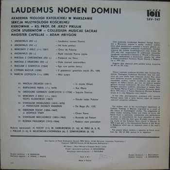 LP Collegium Musicae Sacrae: Laudemus Nomen Domini