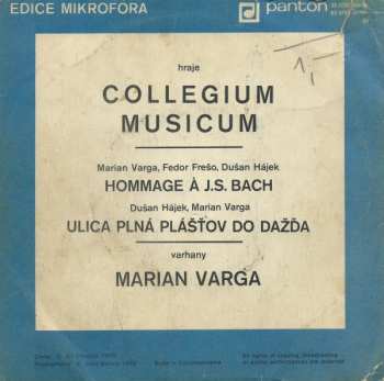 SP Collegium Musicum: Hommage À J. S. Bach / Ulica Plná Plášťov Do Dažďa