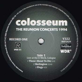 3LP Colosseum: The Reunion Concerts 1994