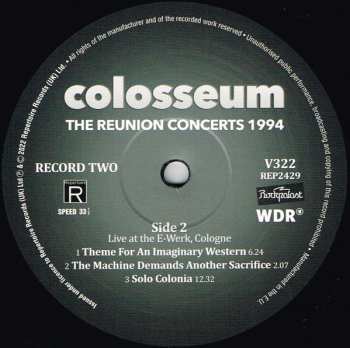 3LP Colosseum: The Reunion Concerts 1994