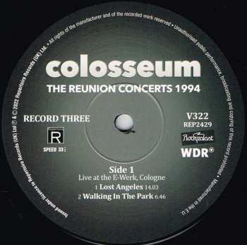 3LP Colosseum: The Reunion Concerts 1994