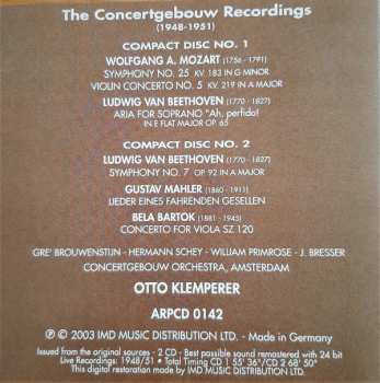 2CD Otto Klemperer: Klemperer: The Concertgebouw Recordings (1948-1951)