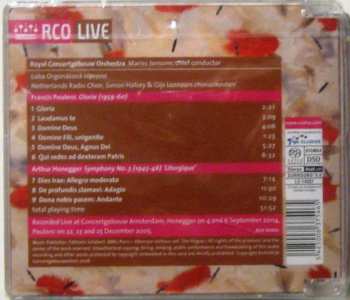 SACD Concertgebouworkest: Poulenc > Gloria / Honegger > Symphony No. 3 'Liturgique'