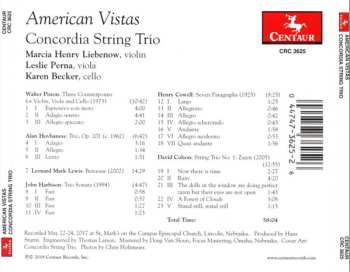 CD Concordia String Trio: American Vistas
