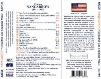 CD Conlon Nancarrow: Pieces Nos. 1 And 2 For Small Orchestra / ¿Tango? / String Quartet No. 1