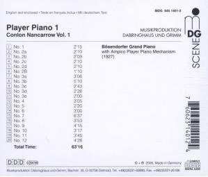 CD Conlon Nancarrow: Player Piano 1 • Vol. 1: Studies 1-12