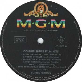 LP Connie Francis: Sings Film Hits