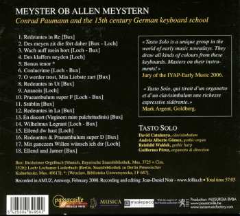 CD Conrad Paumann: Meyster ob allen Meystern. Taste Solo. Conrad Paumann and the 15th century German keyboard school